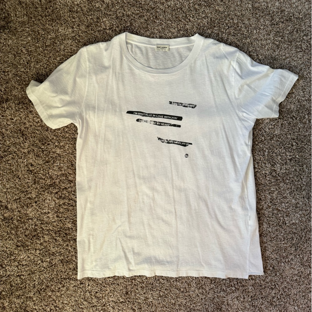 Saint Laurent Sorry For What I Said T-shirt